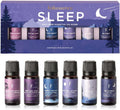 Sleep Essential Oils for Diffusers for Home - Set of 6 | Premium Relaxing Essential Oil Set for Sleep Essentials, Aromatherapy & Meditation | Lavender, Peppermint, Jasmine Eucalyptus Orange
